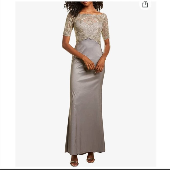 NWT TADASHI SHOJ WINSTON OFF-THE.
SHOULDER TAFFETA GOWN - Picture 6 of 16